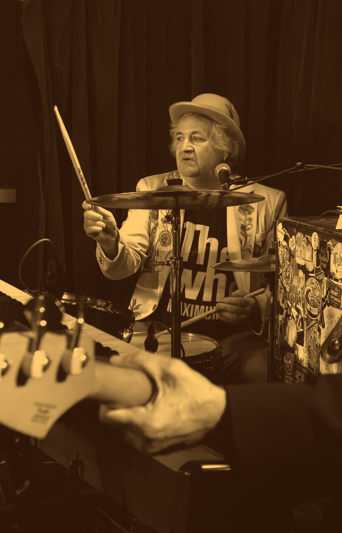 Gary Stannard playing drums